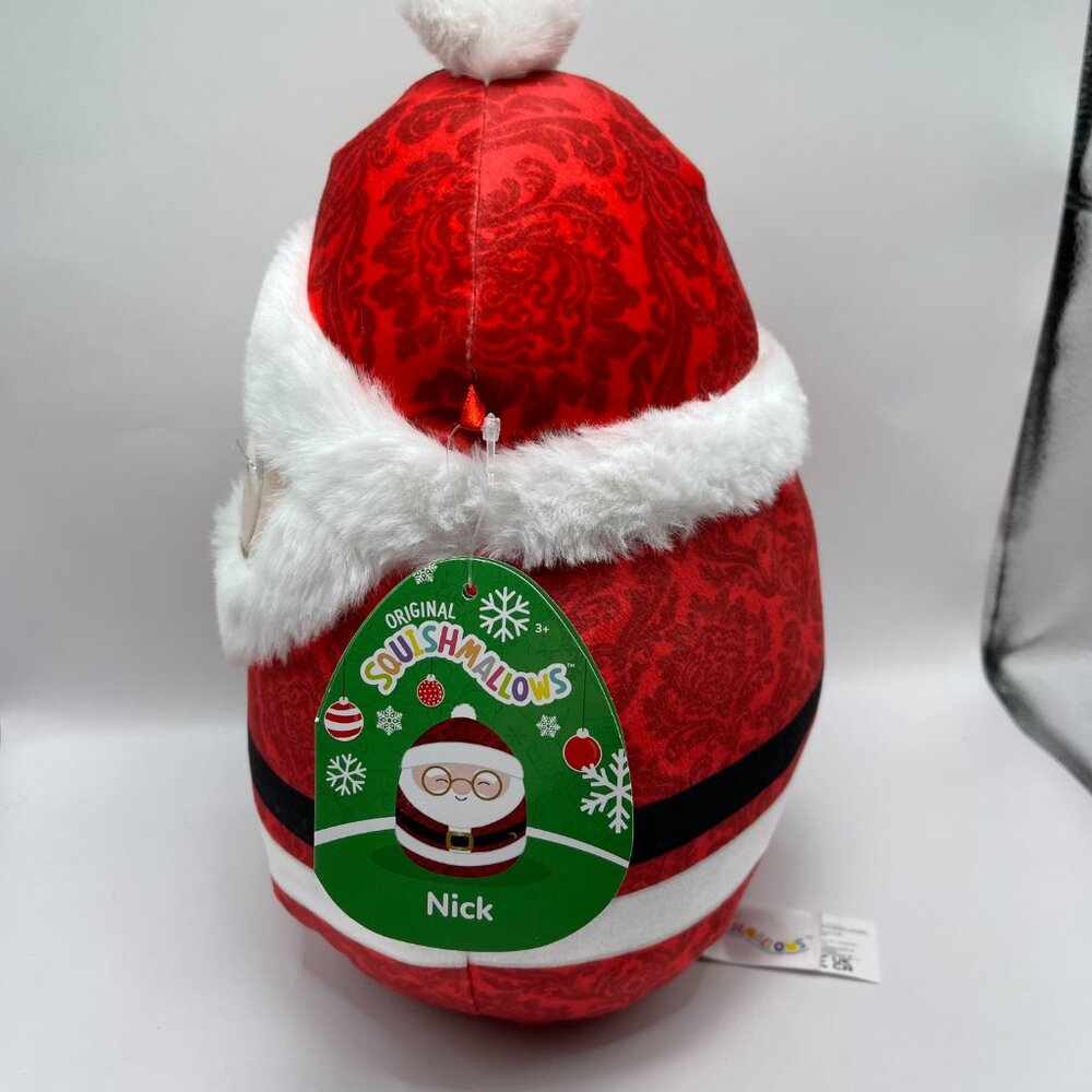 NWT Squishmallow Santa Nick Patterned Suit Santa Claus Stuffed Toy Christmas - Picture 10 of 10
